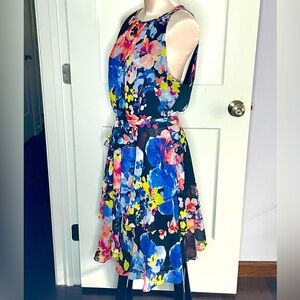 Tahari Tiered Floral Dress